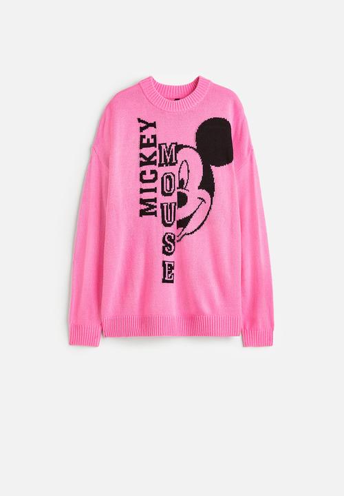 H&M - Jacquard knit jumper - pink/mickey mouse