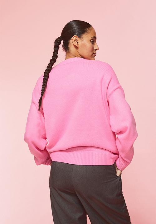 H&M - Jacquard knit jumper - pink/mickey mouse