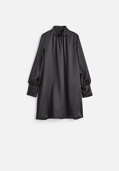 H&M - Satin dress - black