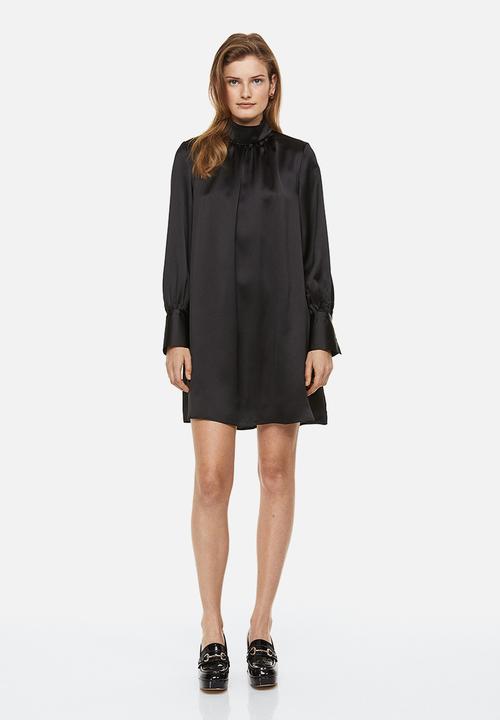 H&M - Satin dress - black