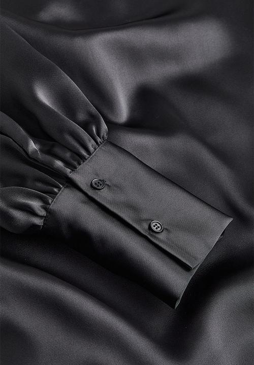 H&M - Satin dress - black