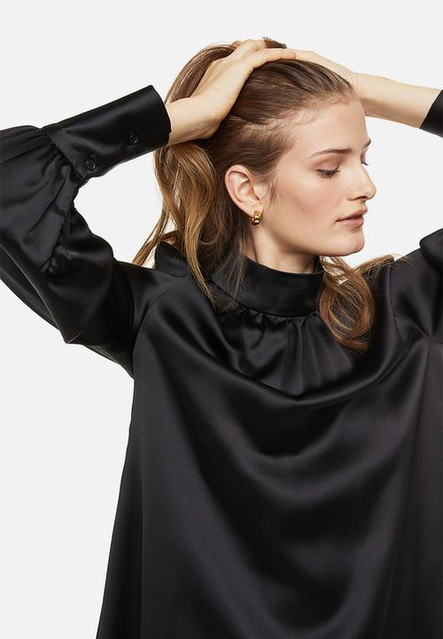 H&M - Satin dress - black