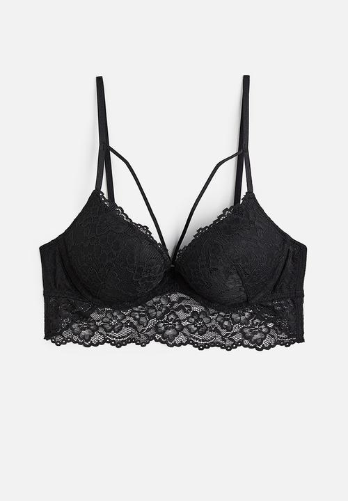 H&M - Super push-up bralette - black