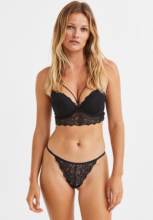 H&M - Super push-up bralette - black