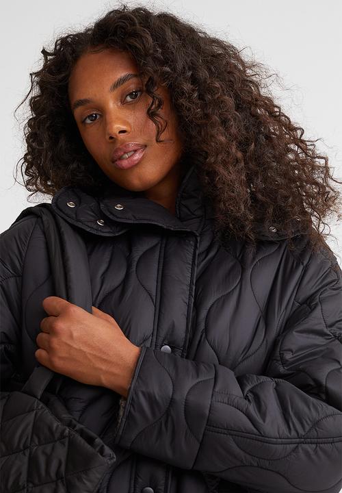 H&M - Quilted coat - black