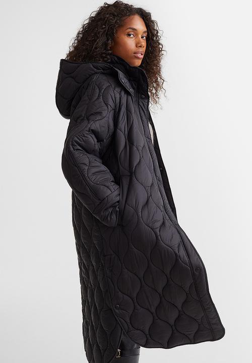 H&M - Quilted coat - black