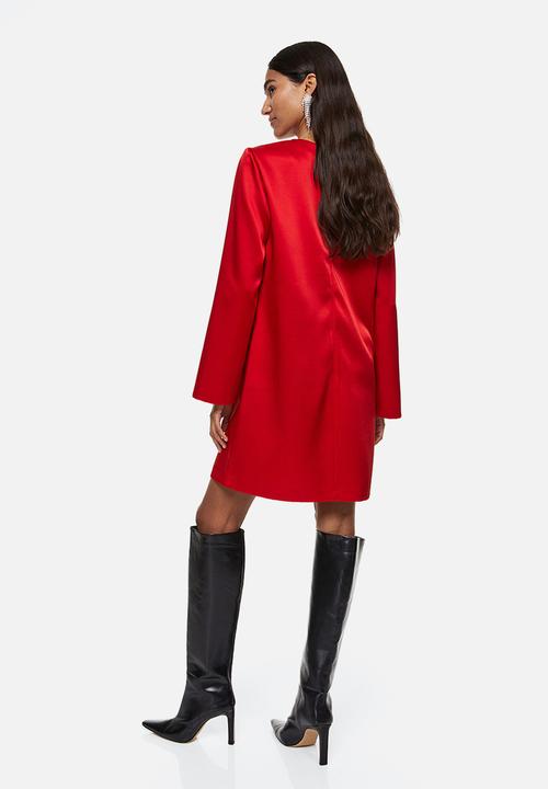 H&M - Long-sleeved dress - red