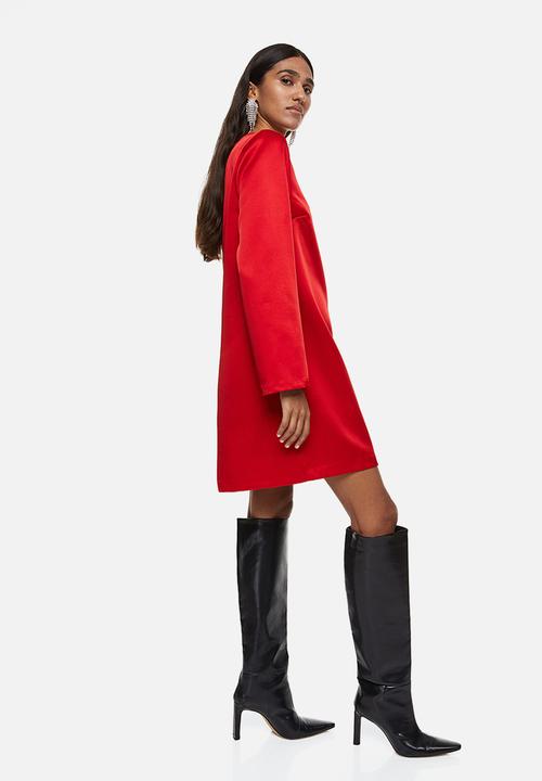 H&M - Long-sleeved dress - red