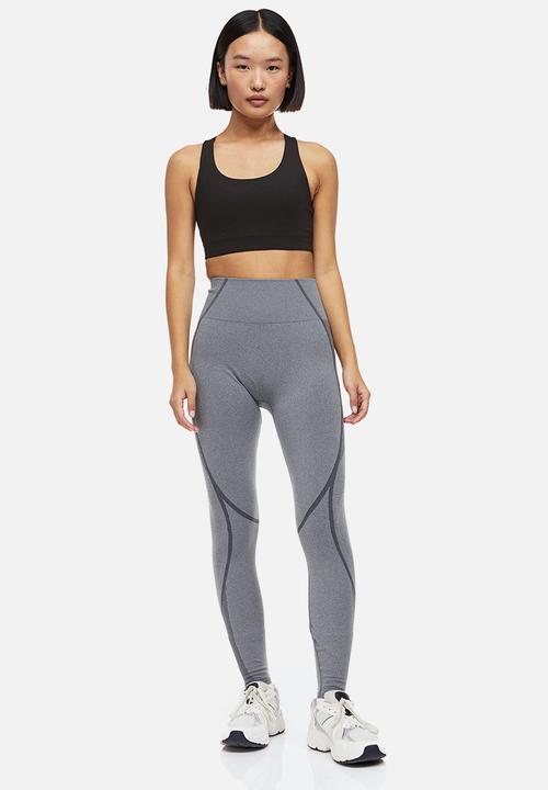 H&M - Drymove™ seamless sports tights - grey marl 