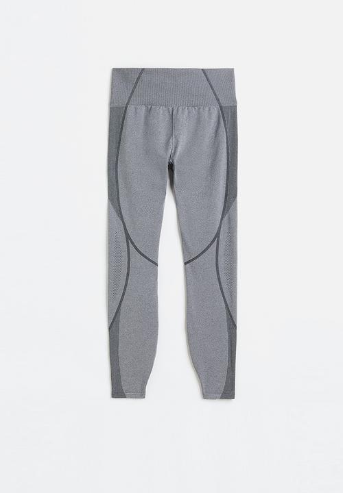 H&M - Drymove™ seamless sports tights - grey marl 