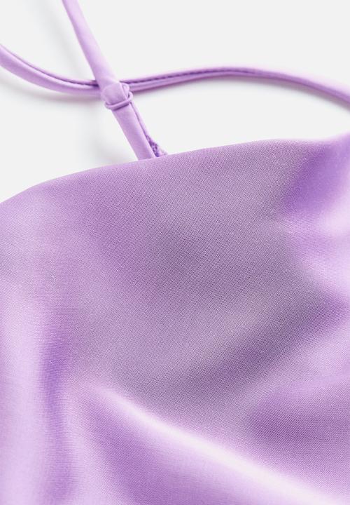 H&M - Satin corset top - light purple