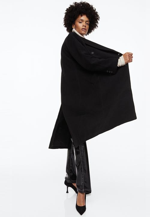 H&M - Double-breasted coat - black 