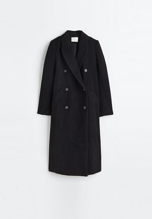 H&M - Double-breasted coat - black 