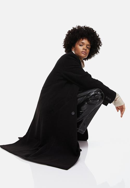 H&M - Double-breasted coat - black 