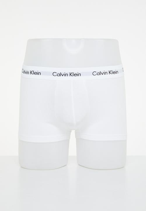 Calvin Klein - 3 pack low rise trunks - white/b&w stripe/black