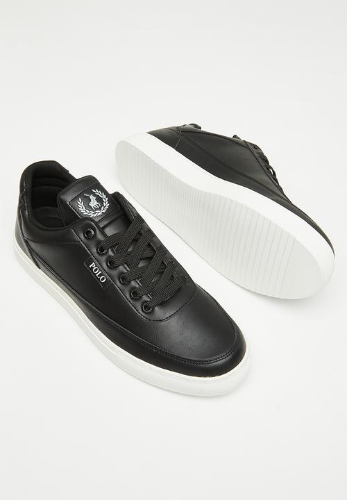 POLO - Crest pu sneaker - black