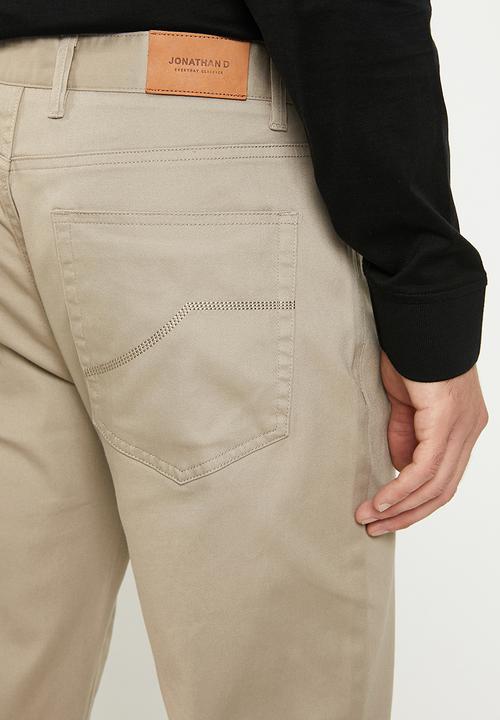Jonathan D - Victor cotton trousers - cement