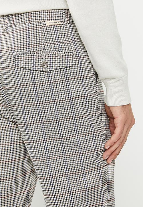 Jonathan D - Owen check trousers - pebble