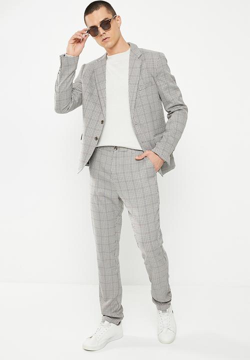 Jonathan D - Owen check trousers - pebble