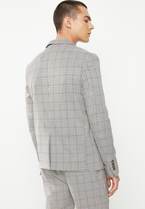 Jonathan D - Owen check blazer - pebble