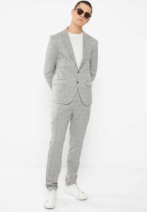 Jonathan D - Owen check blazer - pebble