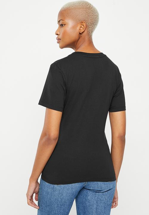 Calvin Klein - Micro monologo slim v-neck tee - ck black