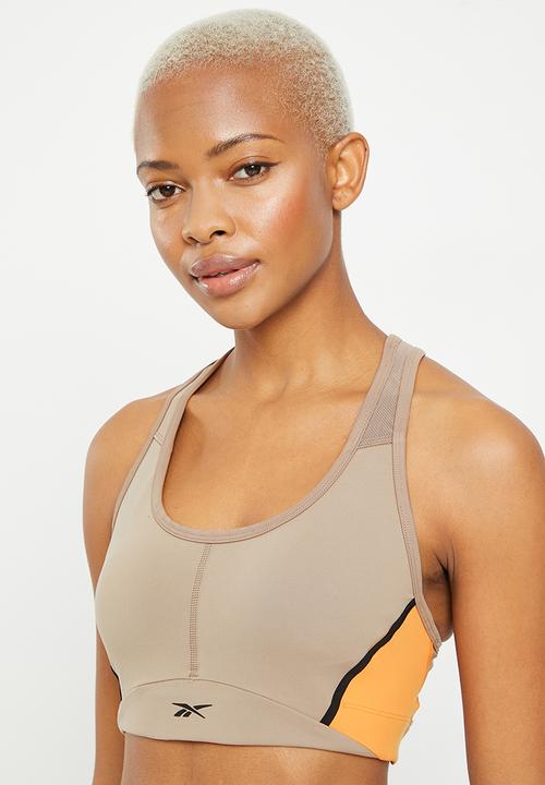 Reebok - Lux racer bra - colourblock - taupe