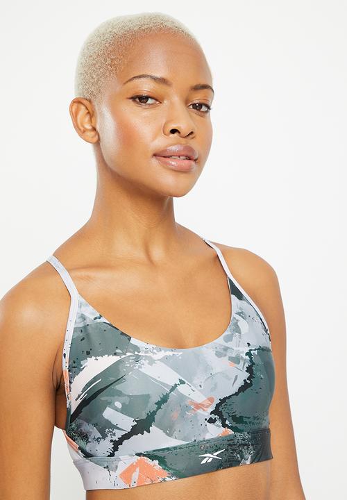 Reebok - Lux strappy bra aop - pure grey 3