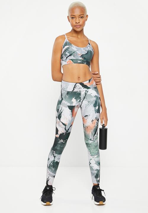 Reebok - Lux strappy bra aop - pure grey 3