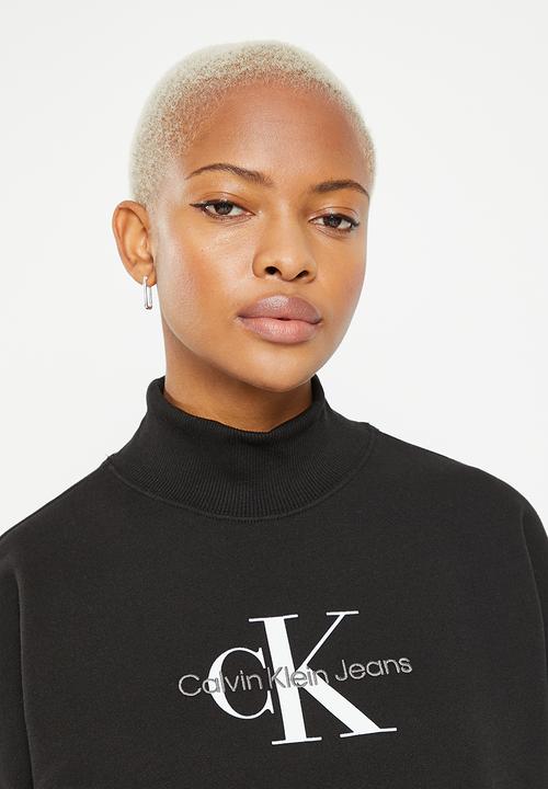 Calvin Klein - Archival monologo mock neck - ck black