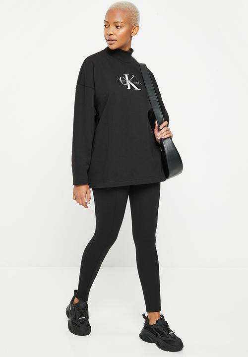 Calvin Klein - Archival monologo mock neck - ck black