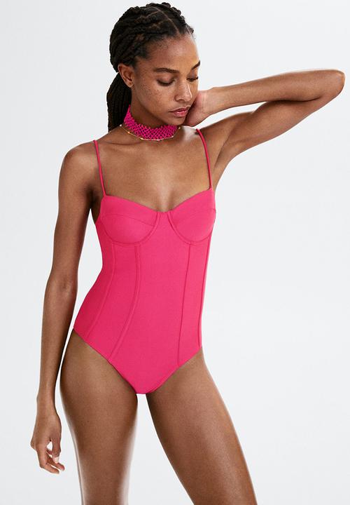 MANGO - Swimsuit cam - pink