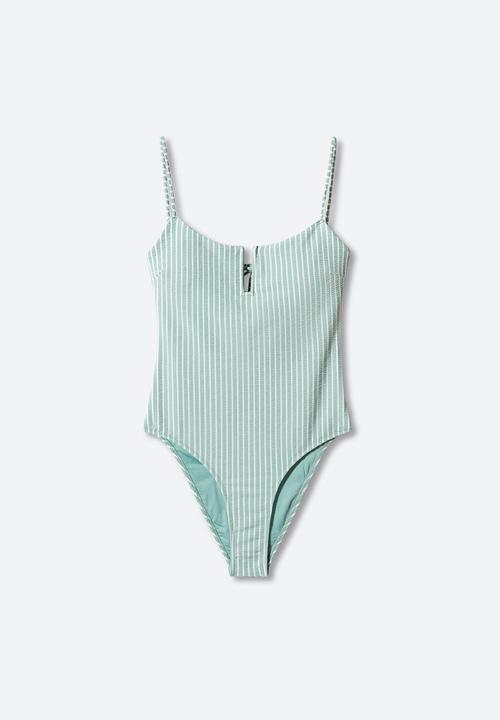 MANGO - Swimsuit rainy - light pastel green
