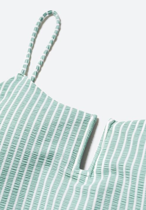 MANGO - Swimsuit rainy - light pastel green