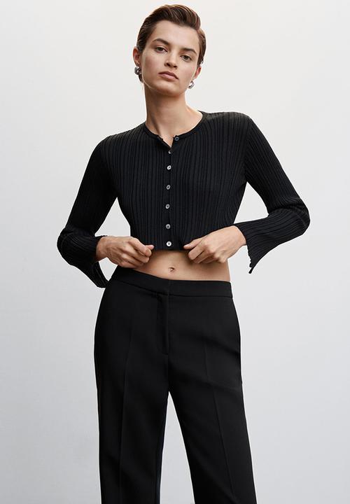 MANGO - Trouser annie - black