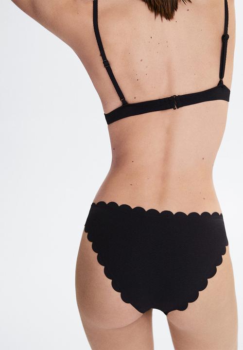 MANGO - Bikini bottom ondita - black