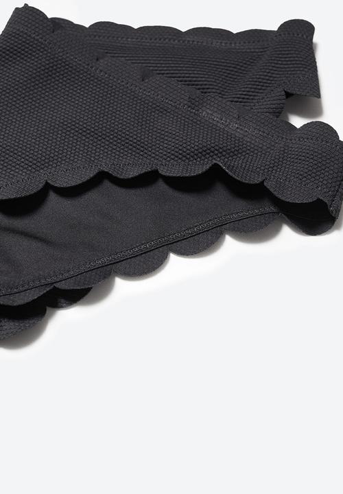 MANGO - Bikini bottom ondita - black