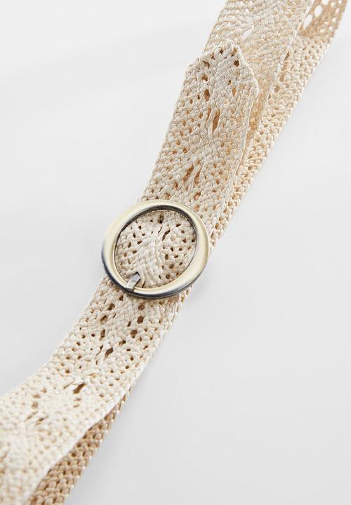 MANGO - Belt martina - beige