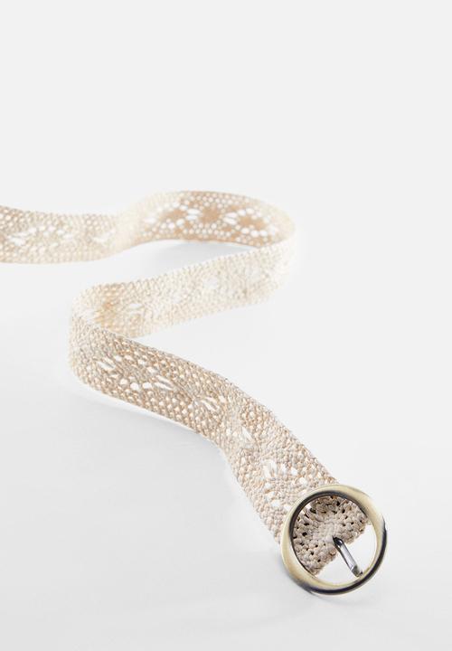 MANGO - Belt martina - beige