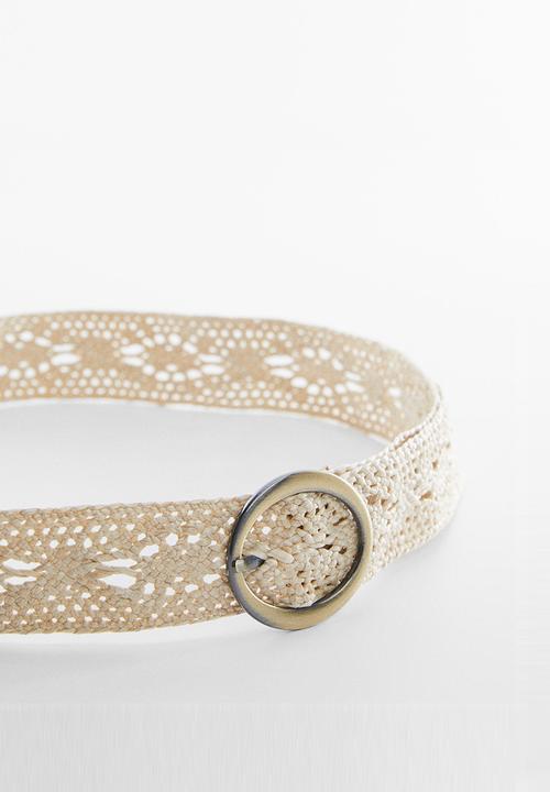 MANGO - Belt martina - beige