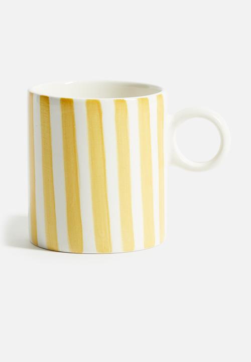 Urchin Art - Matt mug set of 2 - mustard