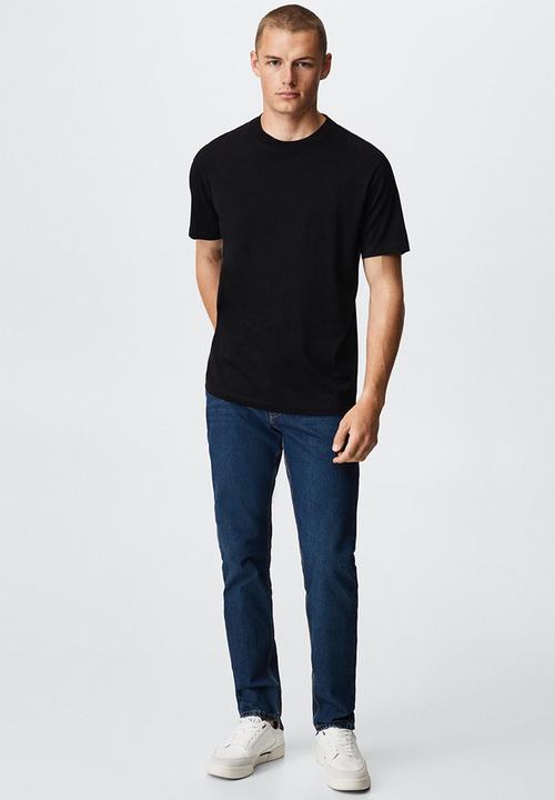 MANGO - T-shirt bellow - black