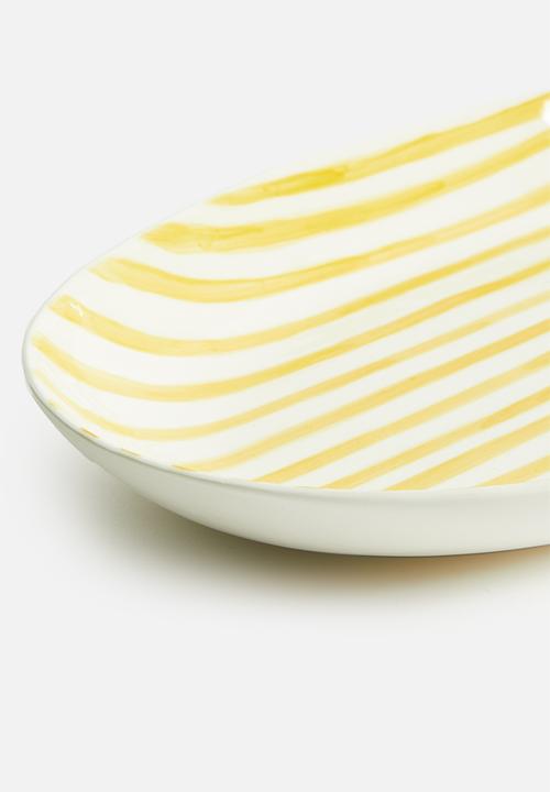 Urchin Art - Matt oval platter - mustard