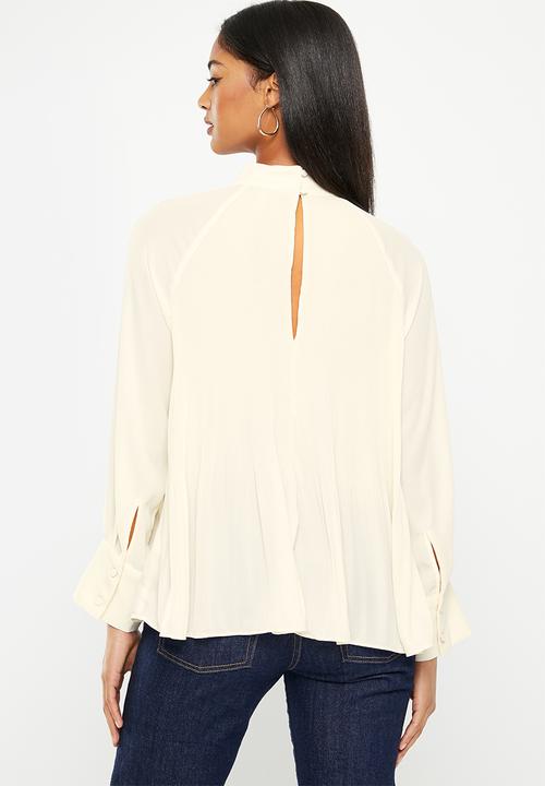 H&M - Pleated blouse - cream