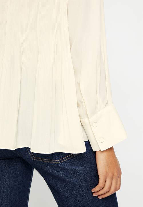 H&M - Pleated blouse - cream