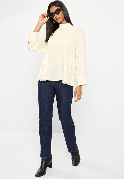H&M - Pleated blouse - cream