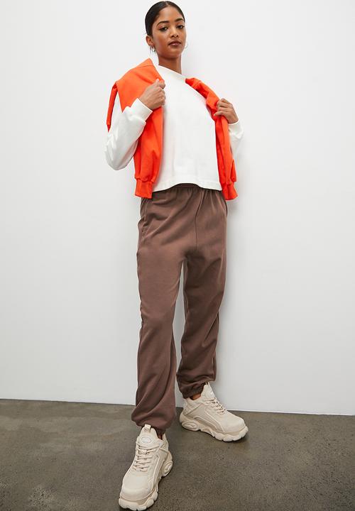 Blake - Slouch track pants - choc