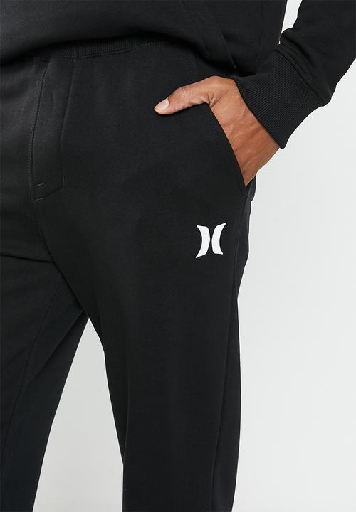 Hurley - Icon cuff track pant - black & white