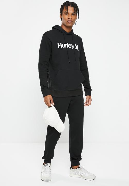 Hurley - Icon cuff track pant - black & white