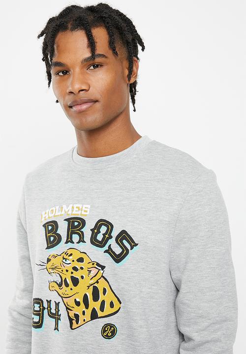 Holmes Bro's - Jaguar sweat - heather grey